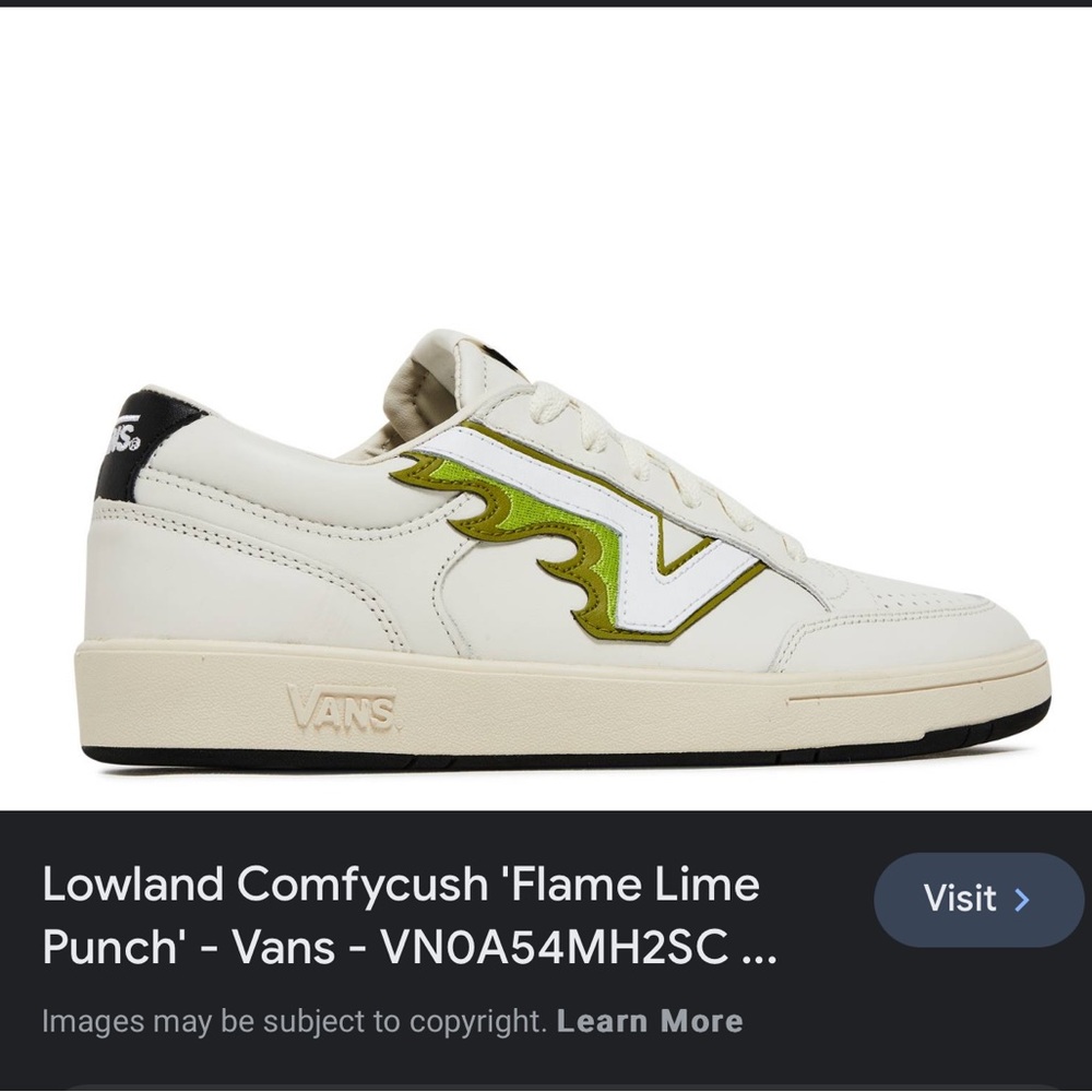Vans Lowland CC Green Flame in Lime Punch